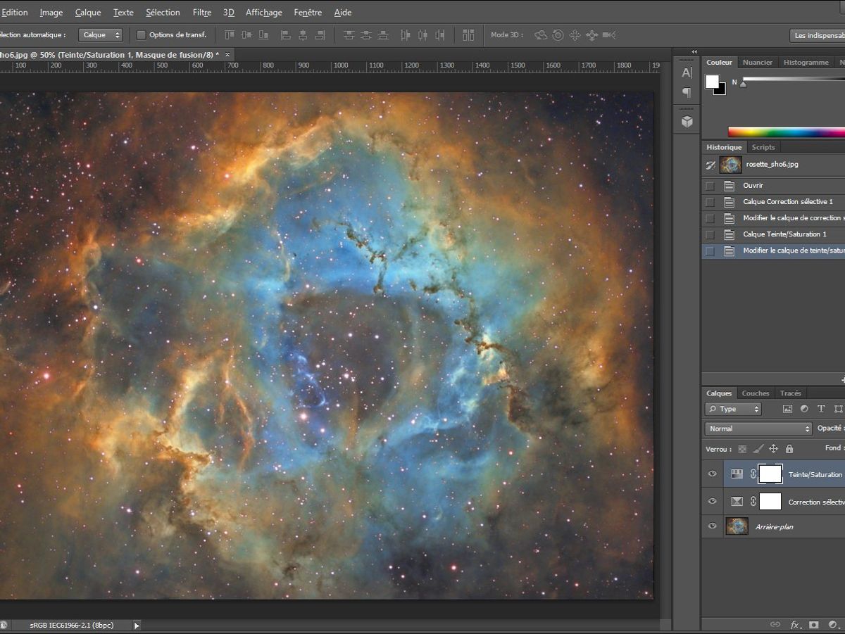 Traitement des astrophotographies en palette Hubble