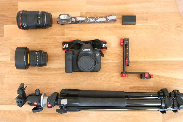 The equipement I use to photograph the auroras