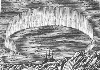 Another aurora engraving by Fridtjof Nansen