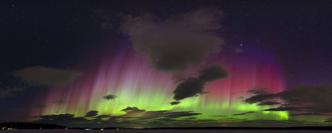 Northern light in Scandinavia in March 2015