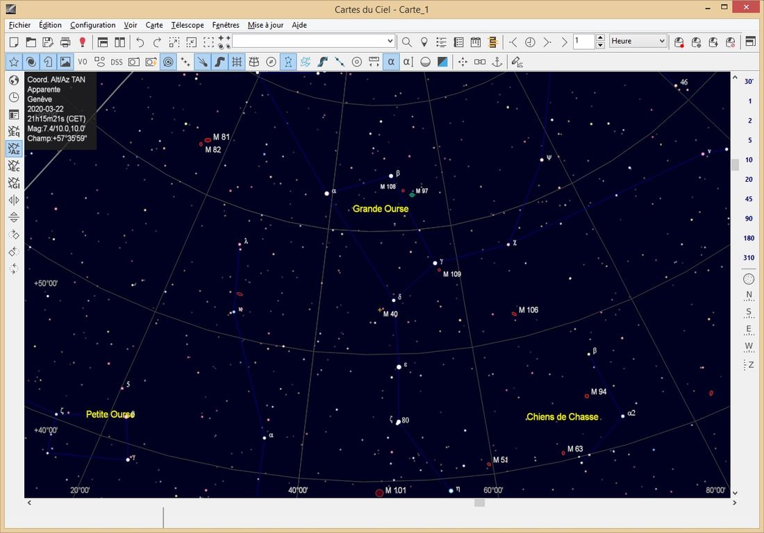 Le logiciel Cartes du Ciel